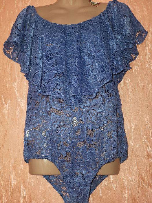 Комбидресс Боди с воланом кружевной XL