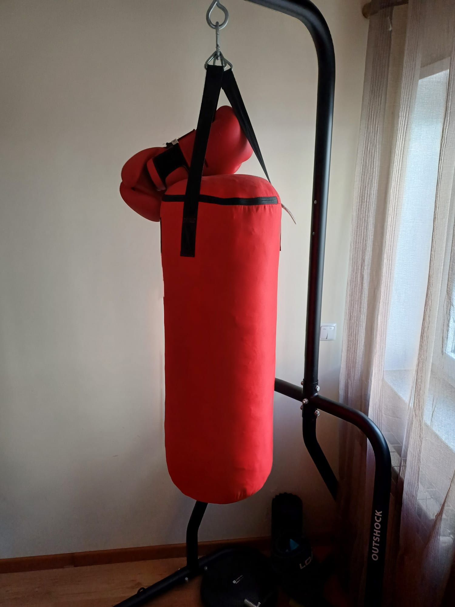 Saco e suporte para saco boxe