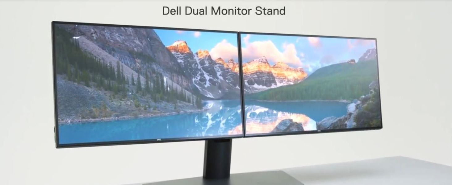 2 monitores Dell P2719H + Dual monitor stand Dell MDS19