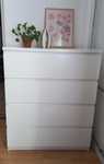 Biała komoda ikea malm, 80x100 cm