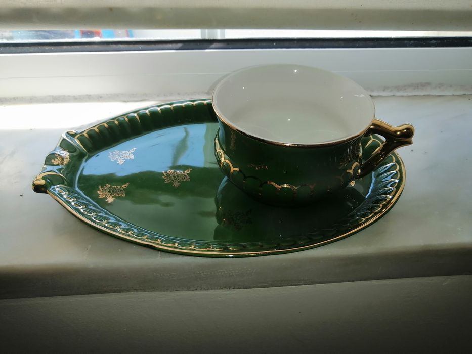 Chávena grande com bandeja de Alcobaça