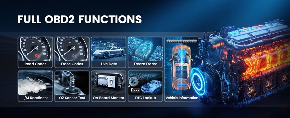 ANCEL FX6100 DWUKIERUNKOWY SKANER Wszystkie systemy+15funkcji extra !