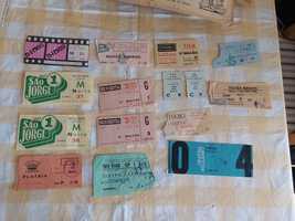 14 bilhetes antigos de cinema e outros