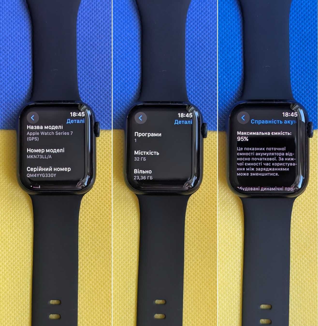 Вигідно Гарантія Батарея 95% Apple Watch 7 45 mm Midnight