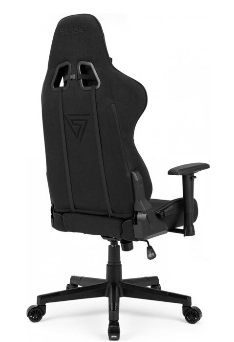 Czarny Fotel Gamingowy Biurowy SENSE7 Spellcaster Materiałowy + GRATIS