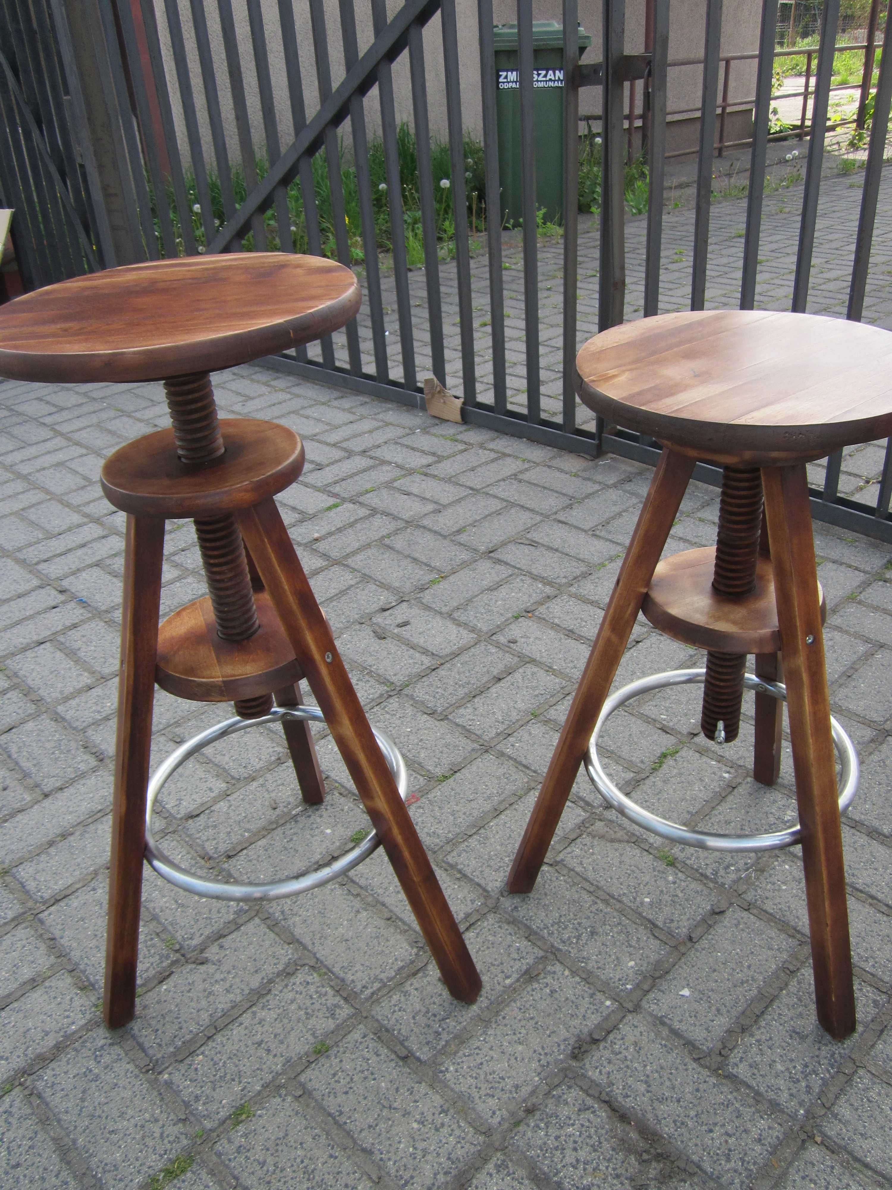 stołki  hokker rozkręcane stołki barowe