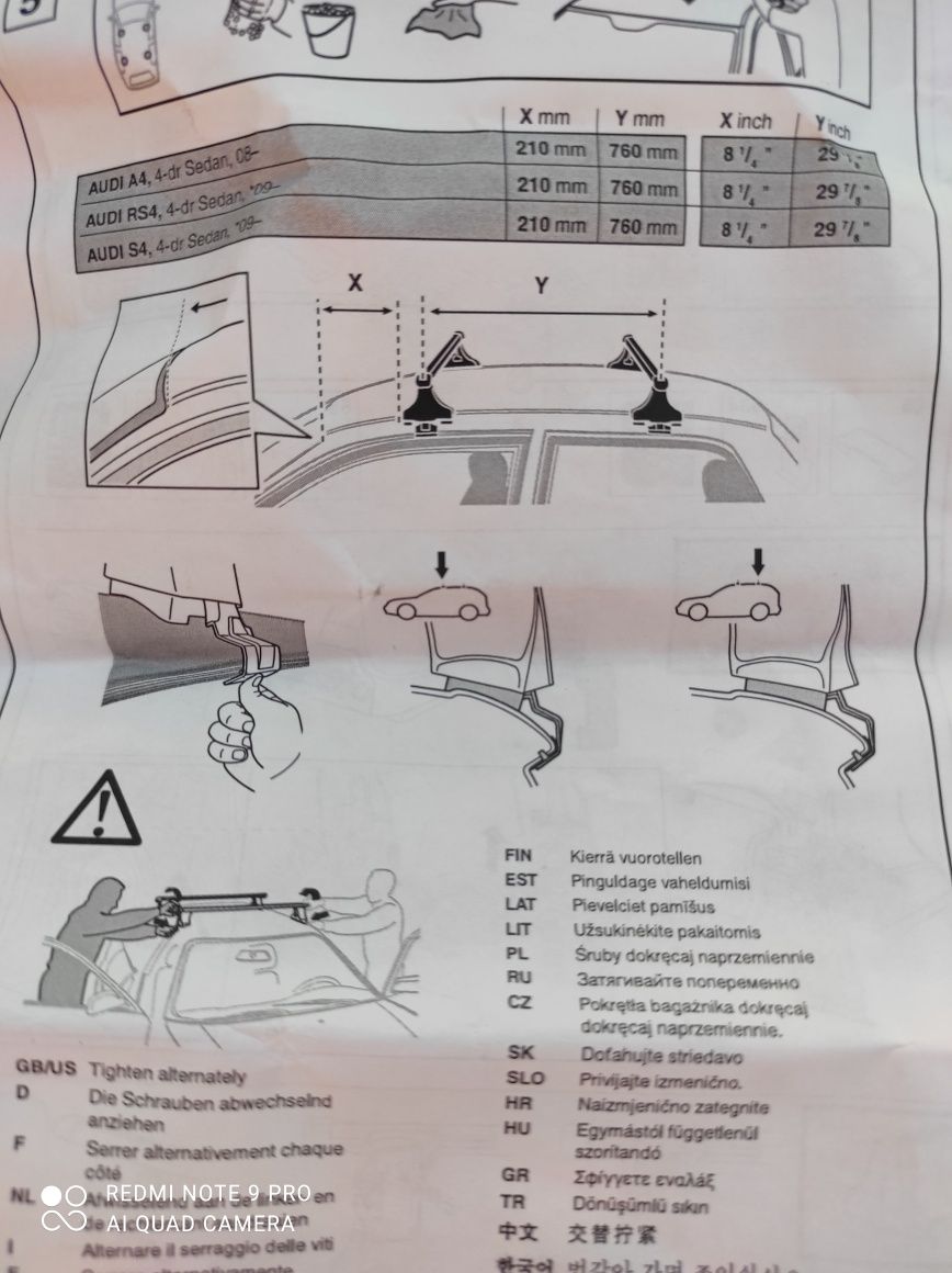 Thule Audi A4 od 2008r do 2014r