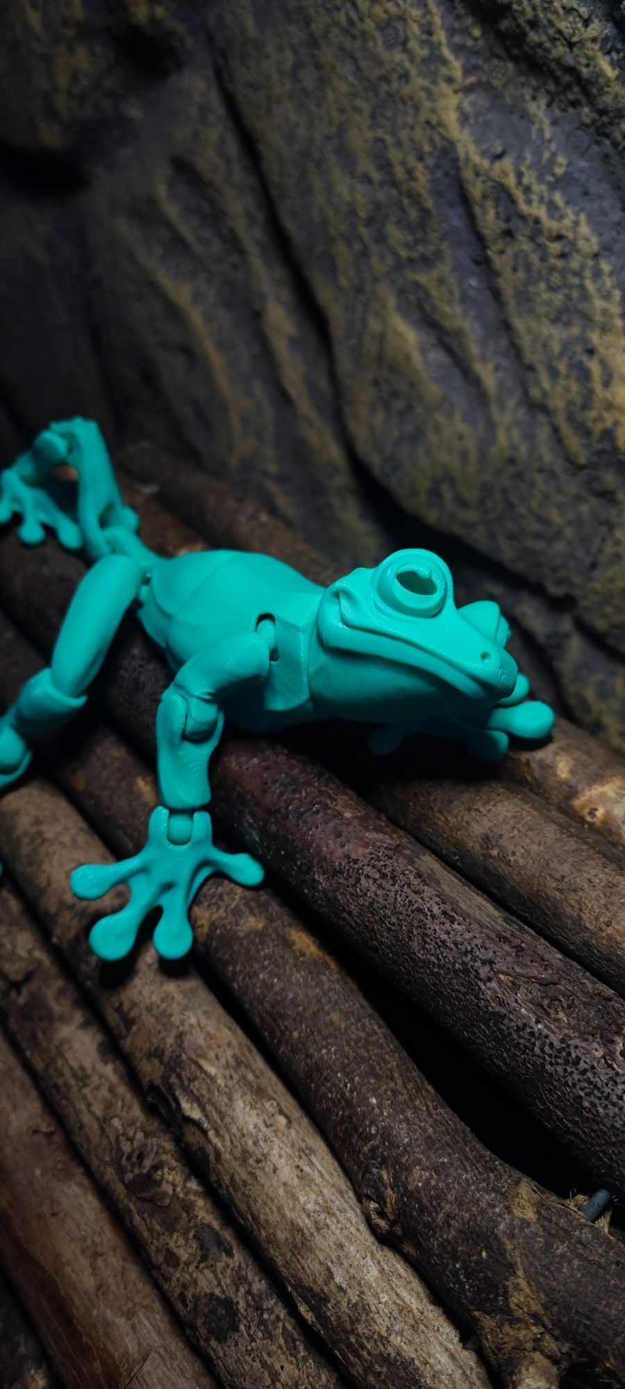 Rzekotka wydruk 3d żaba śliczna miętowa