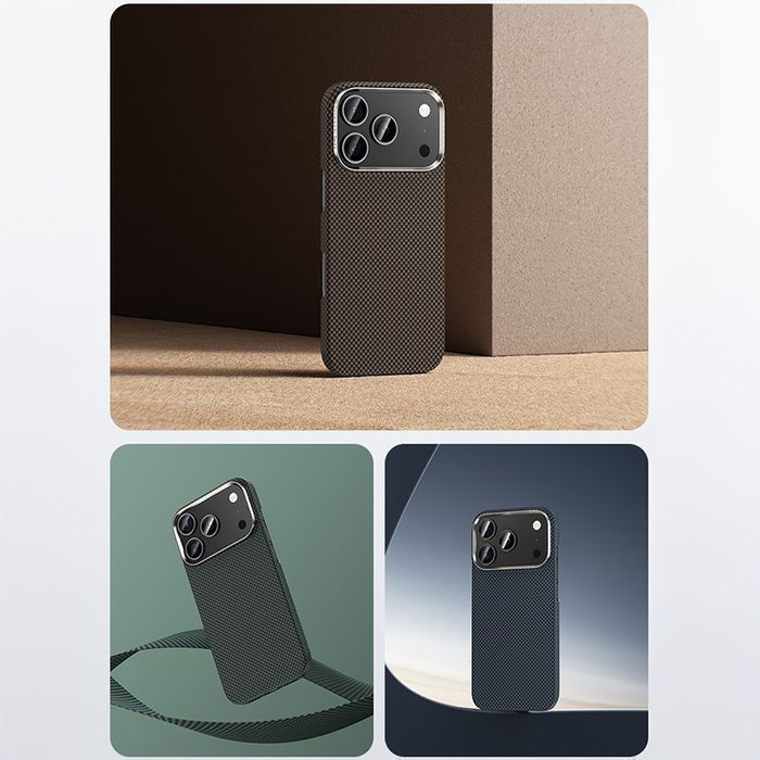 Etui Armor Tint Kevlar 1000D (0070) do Iphone 17 Pro Max złoty