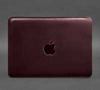 Кожаный Чехол CRAZY HORSE  для MACBOOK 13 дюйм бордовый, 33х24 см