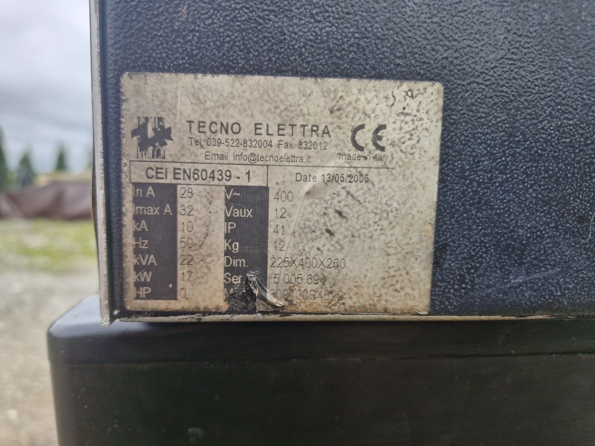 Agregat  prądotworczy Andoria 20 kW ZE4C90/4 uszkodzony silnik