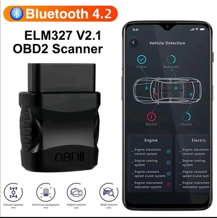 Czytnik błędów Skaner OBD2 Bluetooth 4.2 dla IOS/Android