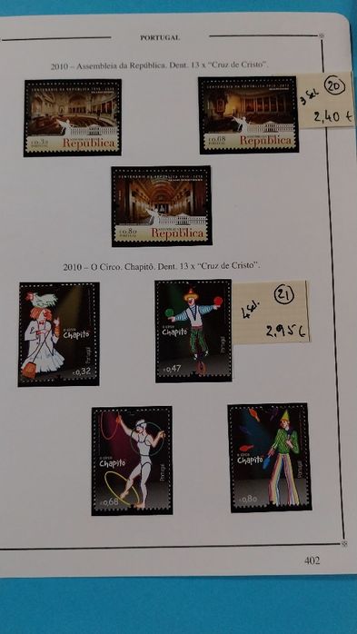 Selos de Portugal Novos c/goma- 2010- Ref. 2-26/11