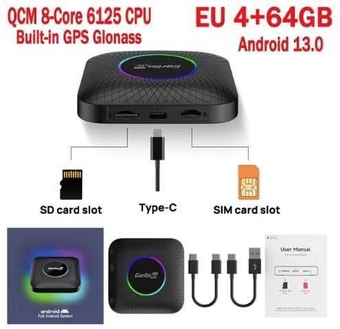 CarlinKit BOX Ambient - Android адаптер для CarPlay 4/64-8/128