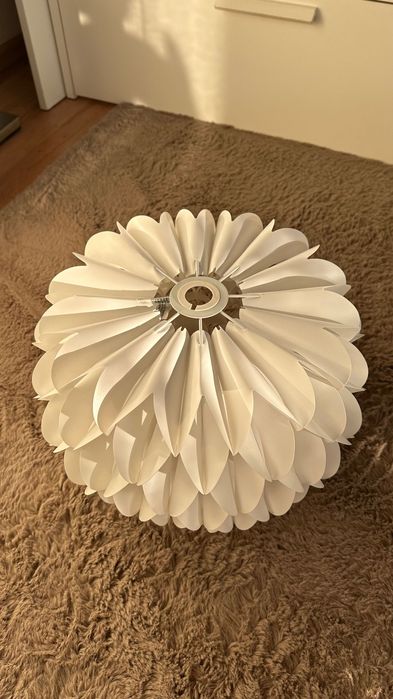 Klosz do lampy, biały, elegancka, składana, nowoczesna