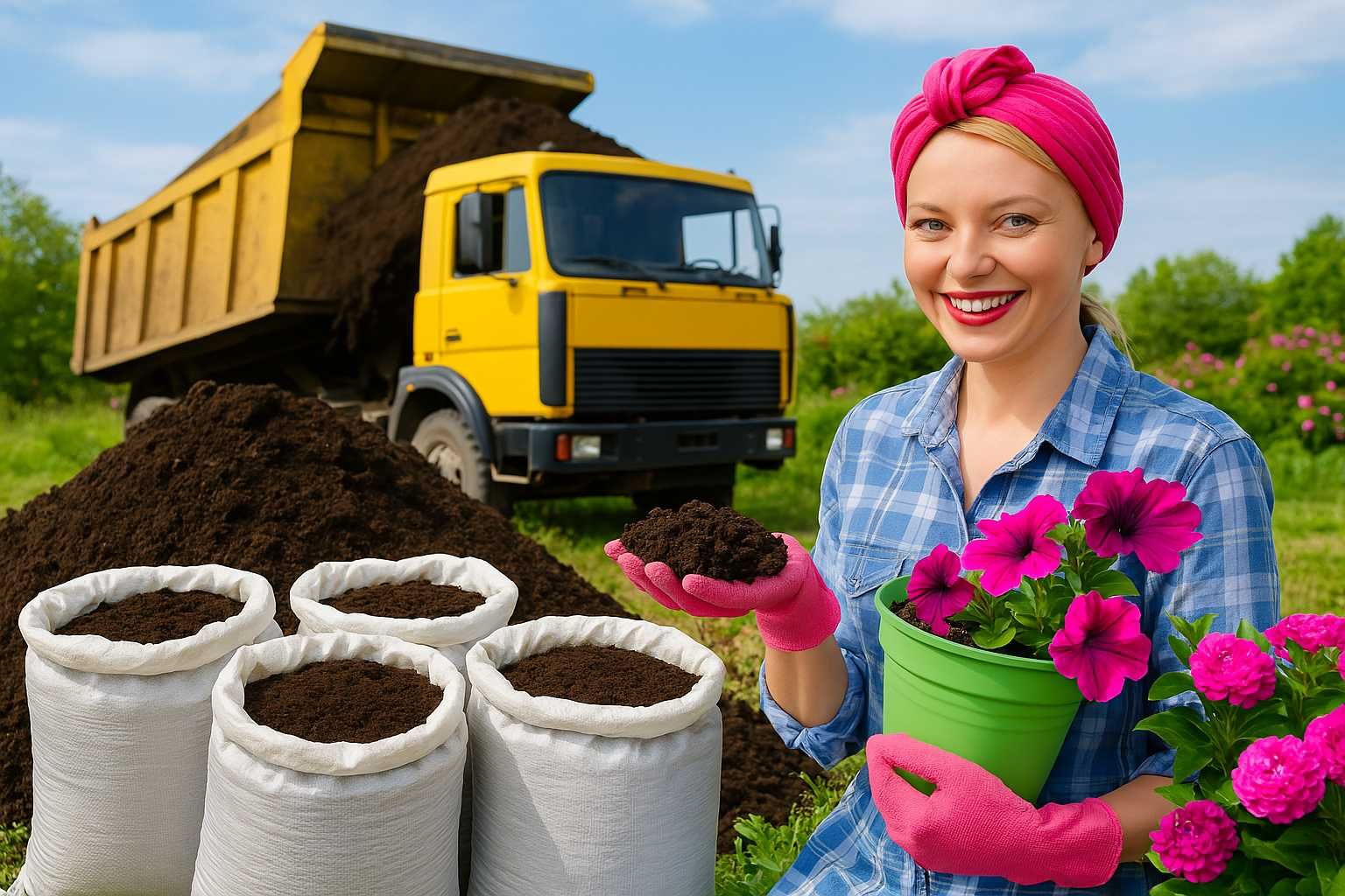 Чернозём и перегной в мешках – всё для щедрого урожая!