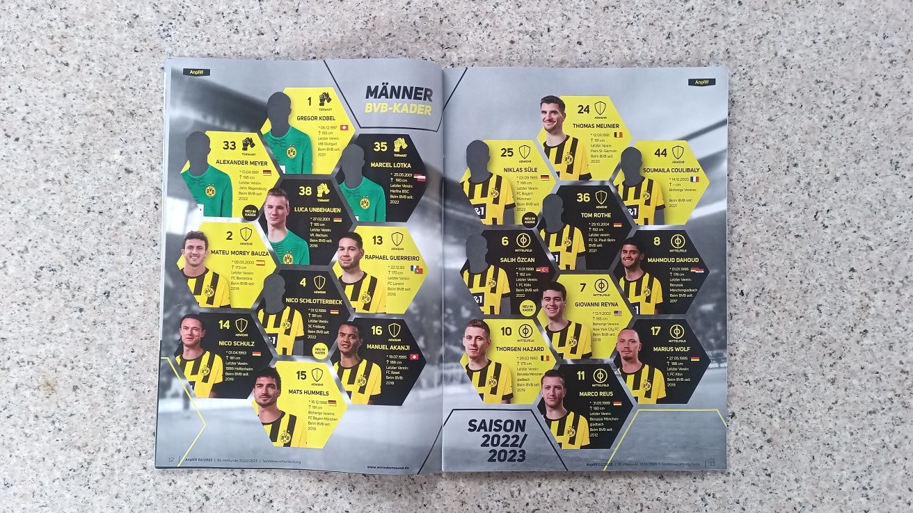 BVB Borussia Dortmund ANPFIFF Magazyn czasopismo gazeta