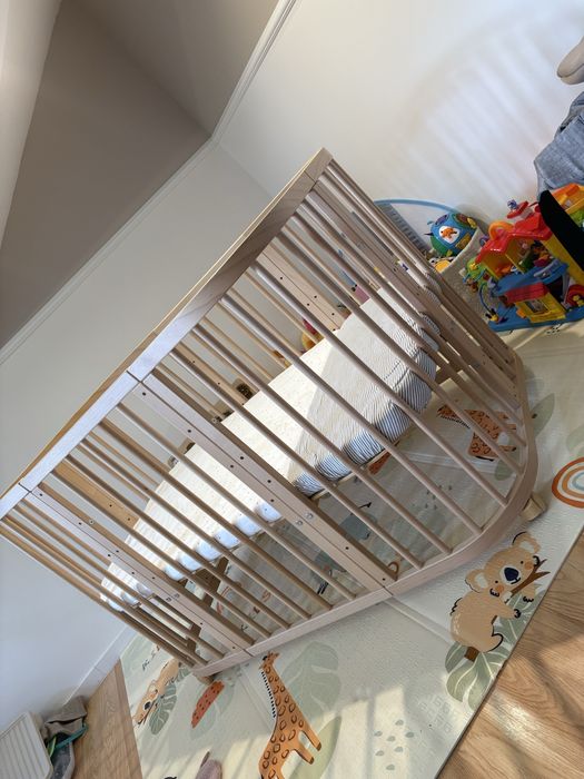 Łóżeczko Waldin 7w1 Drewniane Niemowlęce