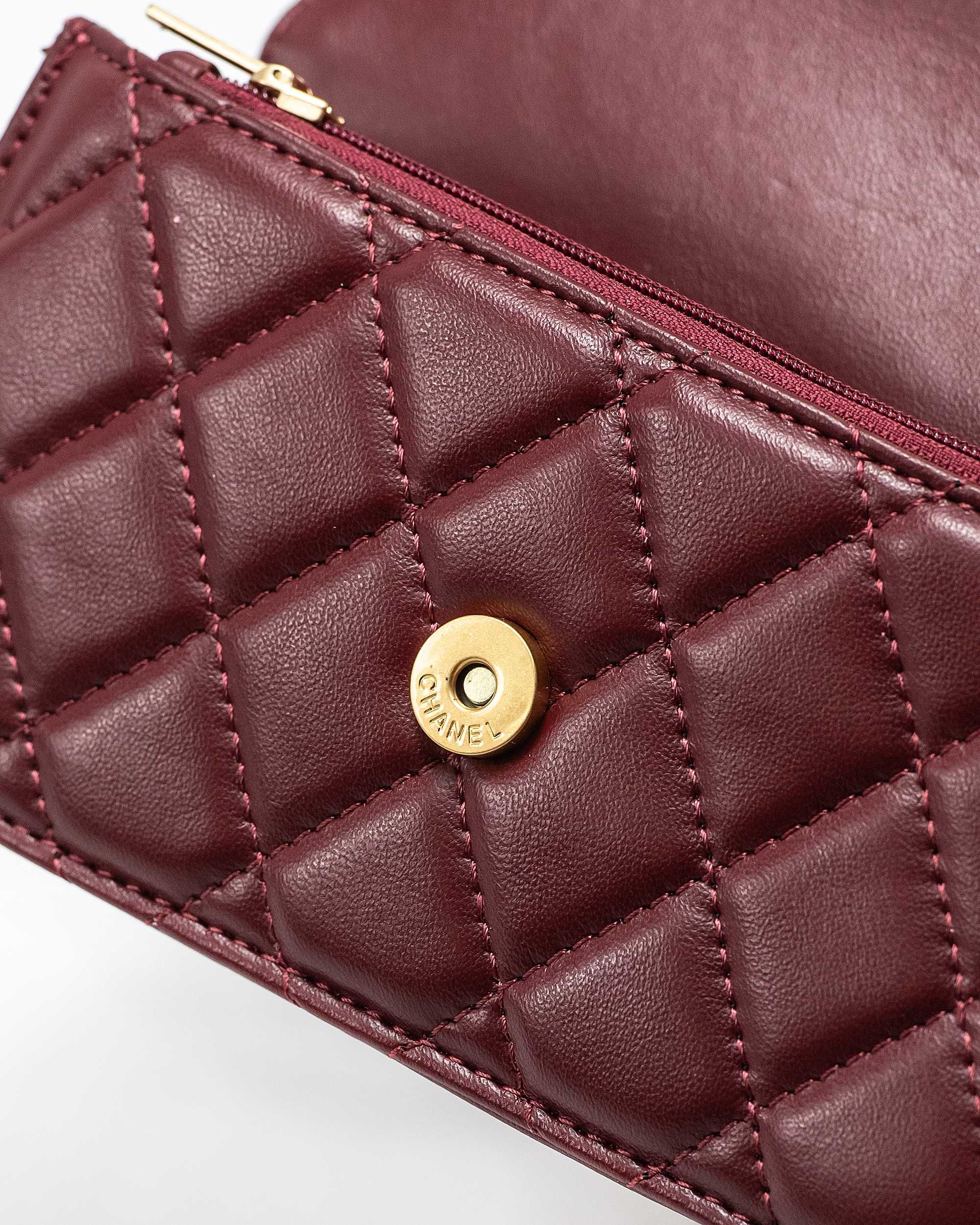 Сумка Chanel Classic Mini Flap Bordo LUXE