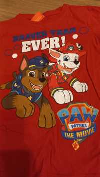Koszulka Psi Patrol dla chłopca czerwona r.134 jak nowa