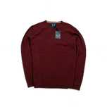 Crew Clothing lambswool sweter z wełny jagnięcej XL burgund nowy