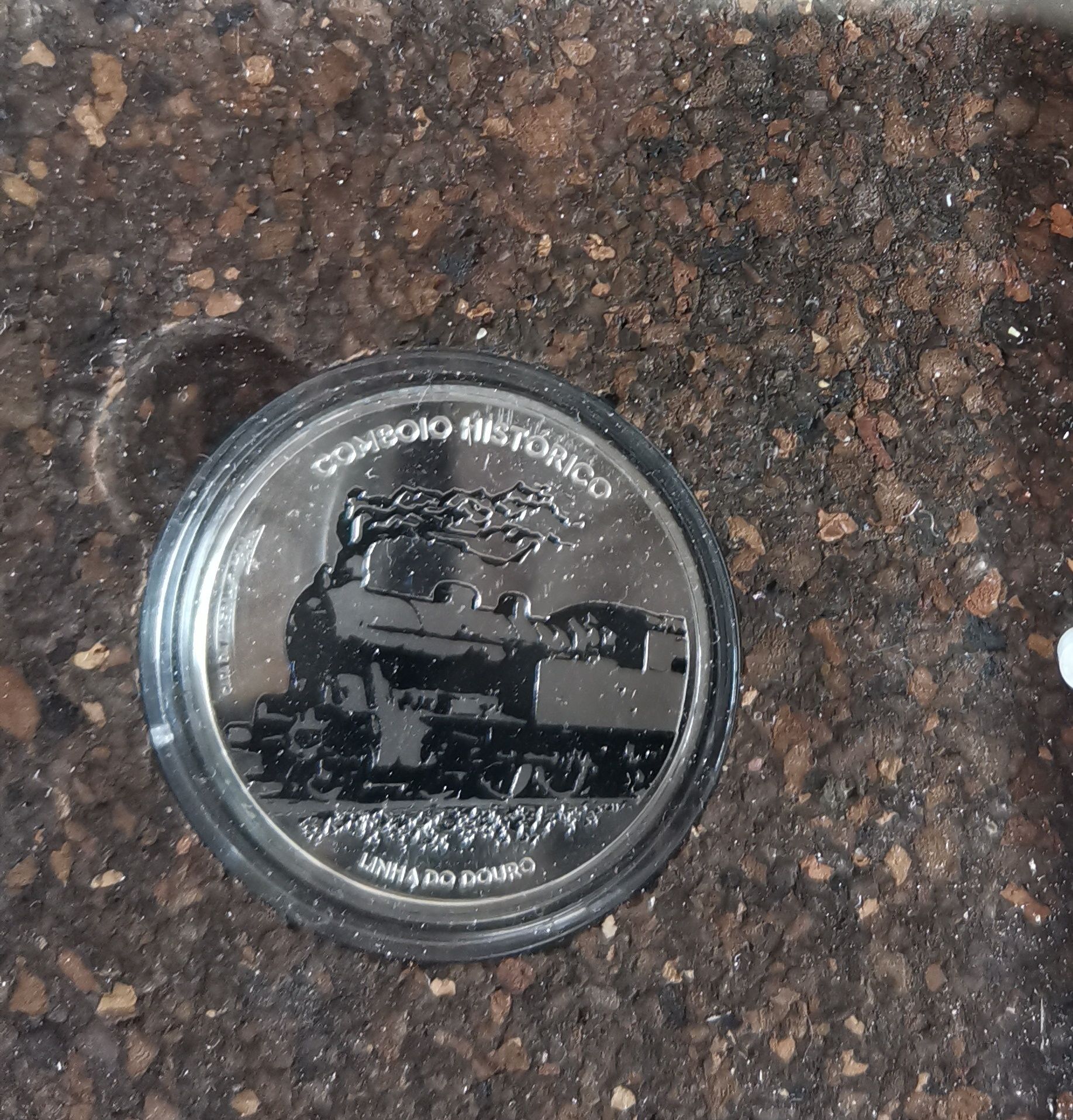 Conjunto 2 moedas proof Prata  -Ibero Americana (Elétrico e comboio)