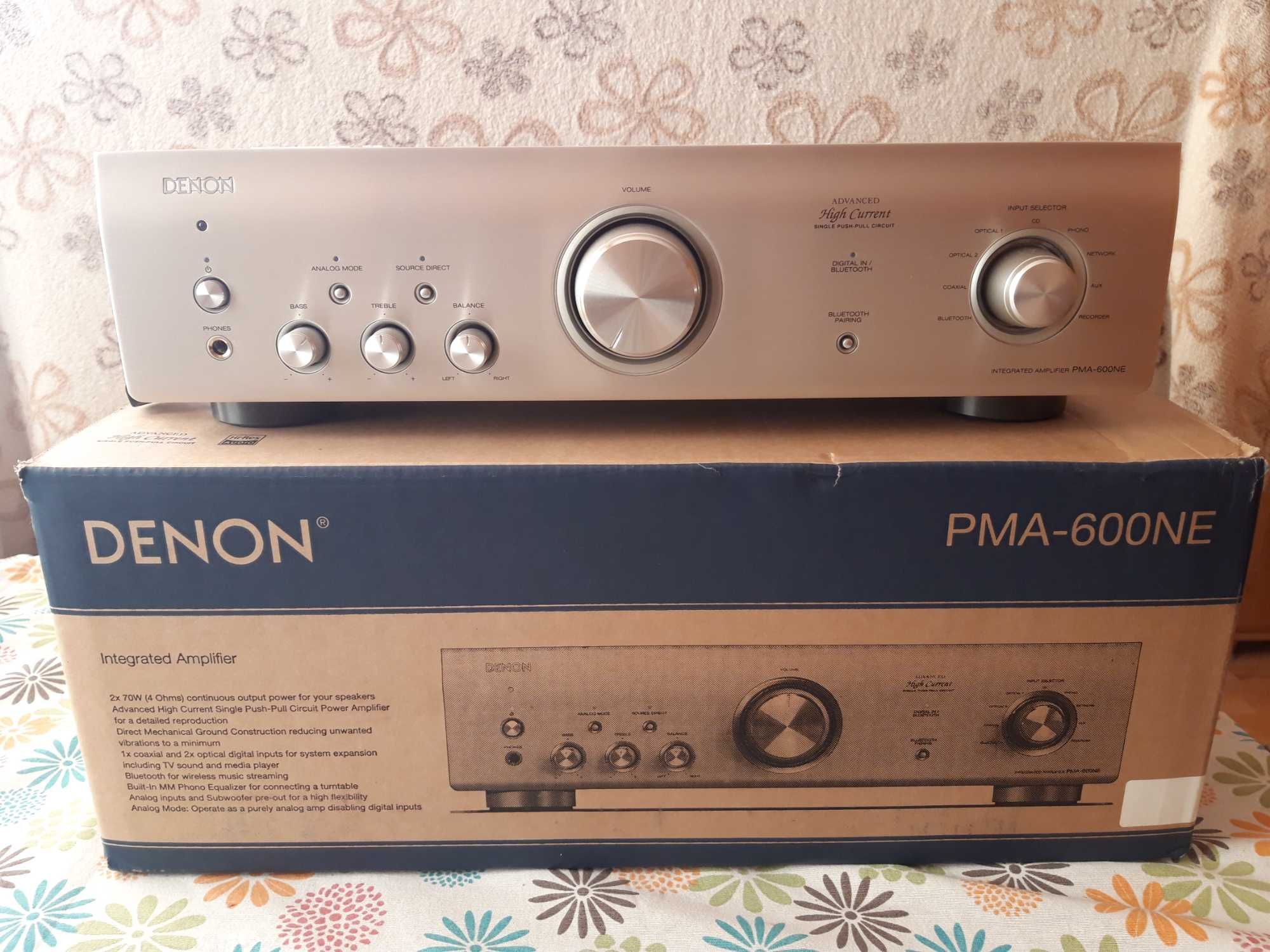 DENON PMA-600NE + CD-600NE nowy srebrny wzmacniacz i odtwarzacz CD