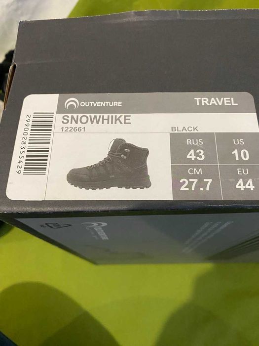 Чоловічі зимові черевики Outventure Snowhike Чорні розмір 43/27.7 см