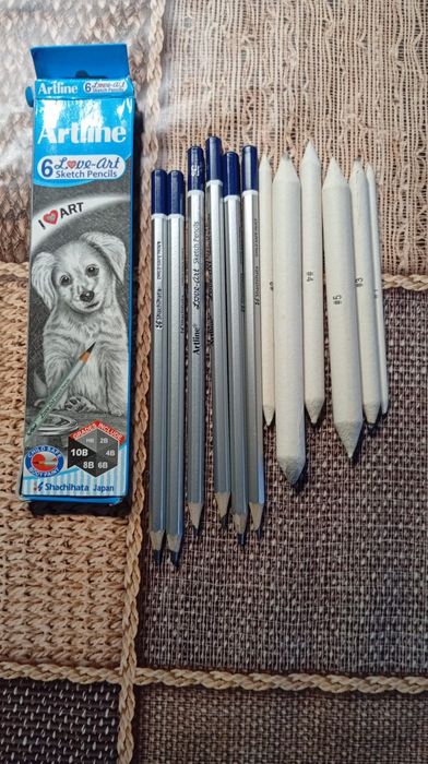 Набор карандашей+Набор растушевок