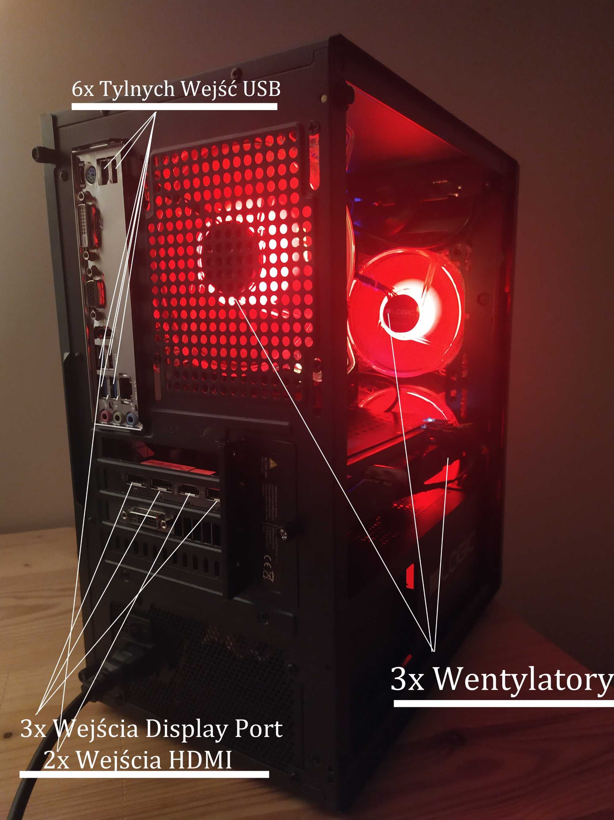 Komputer Gamingowy R5,1600AF/GTX980/16DDR4/512GB/RGB Procesor OC3,9GHz