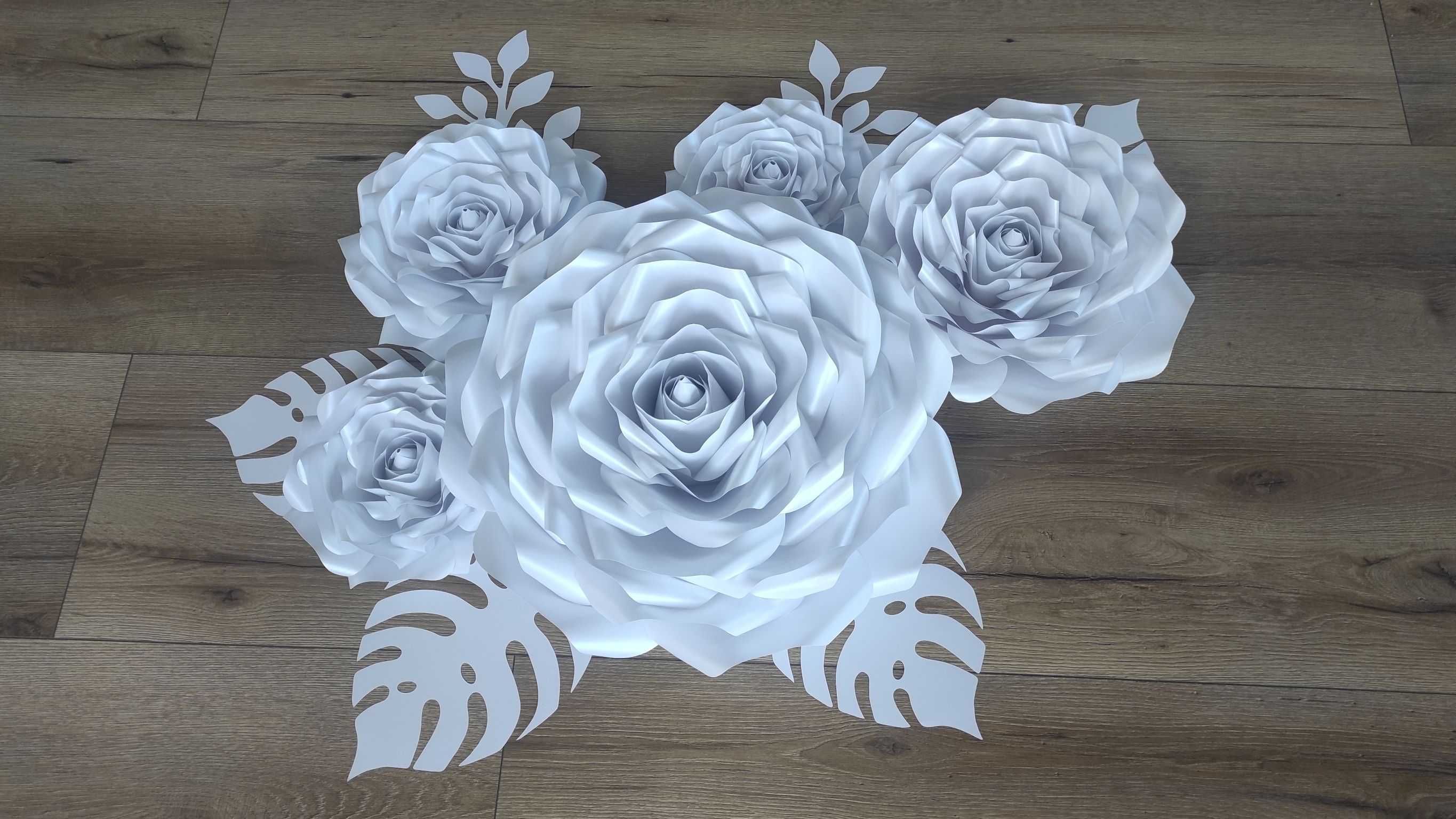 Róże z papieru 3D Chanel
