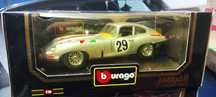 1/18 Jaguar e coupé 29 Burago carro coleção miniatura