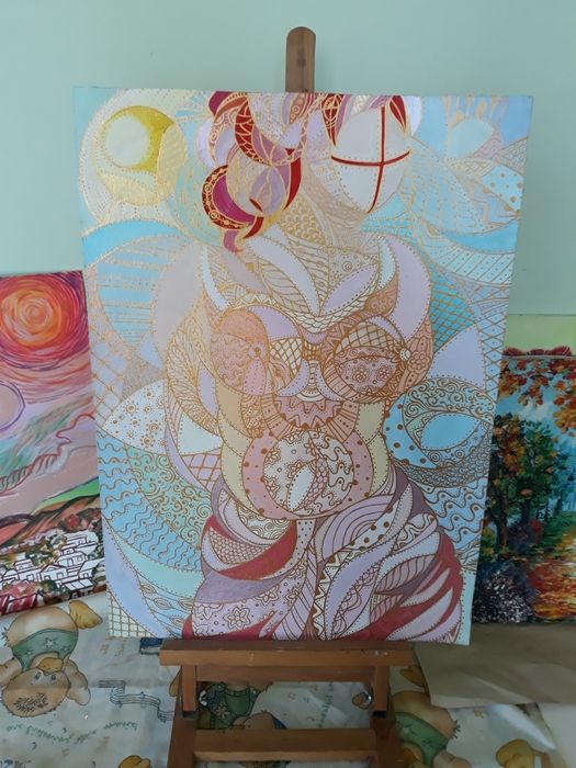 Картина  написана акрилом "Оберіг"