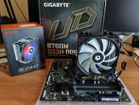 Комплект i5 12400f + Gigabyte B760m + кулер ID-Cooling SE-214XT