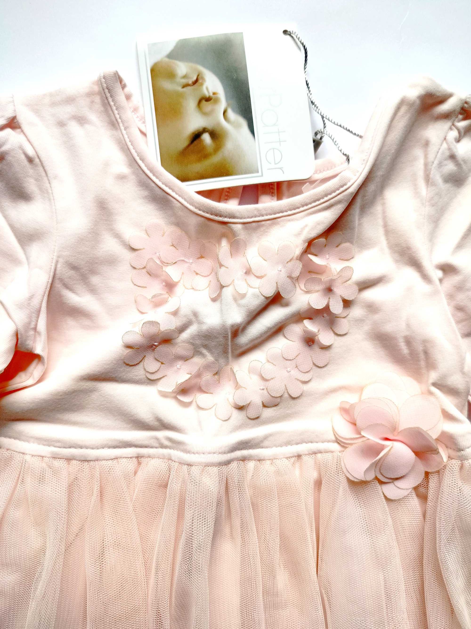 pitter patter sukienka nowa elegancka na okazje 18-24m 92