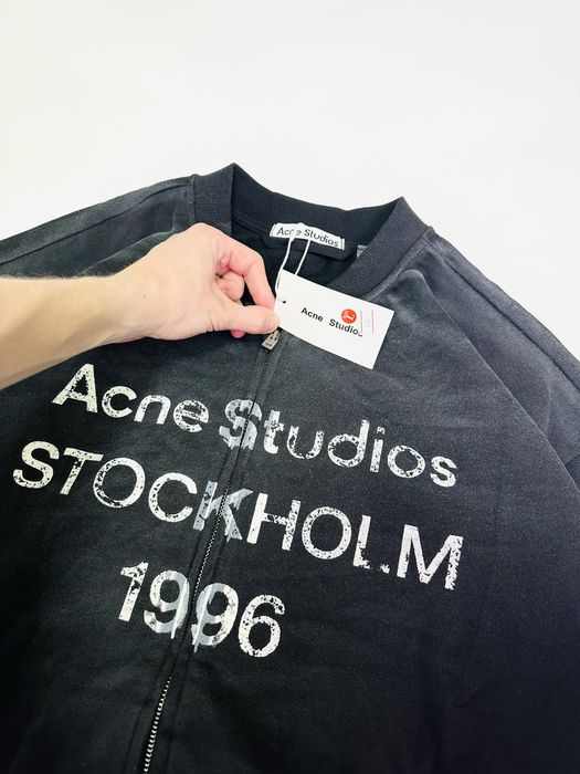 Бомбер худі Acne Studios bomber hoodie washed black balenciaga erd L
