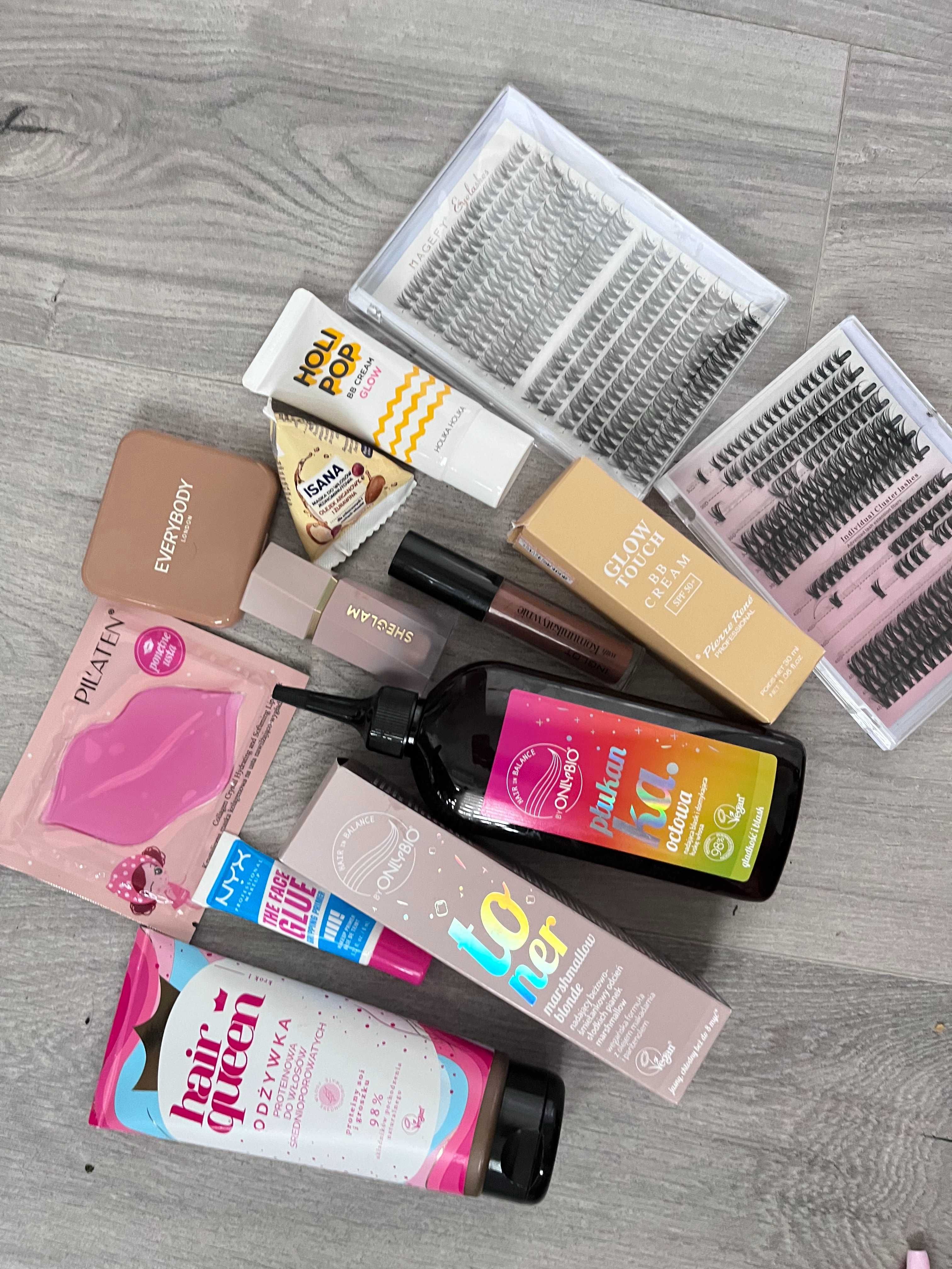 zestaw kosmetykównyx holika everybody london inglot sheglam kępki rzęs
