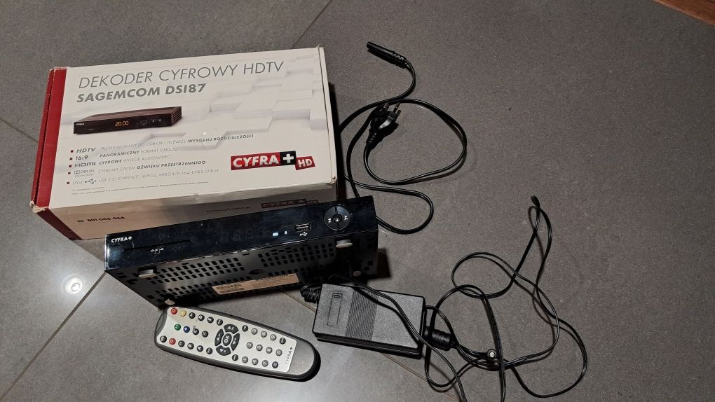 Dekoder cyfrowy HDTV Sagemcom DSI87 Cyfra+