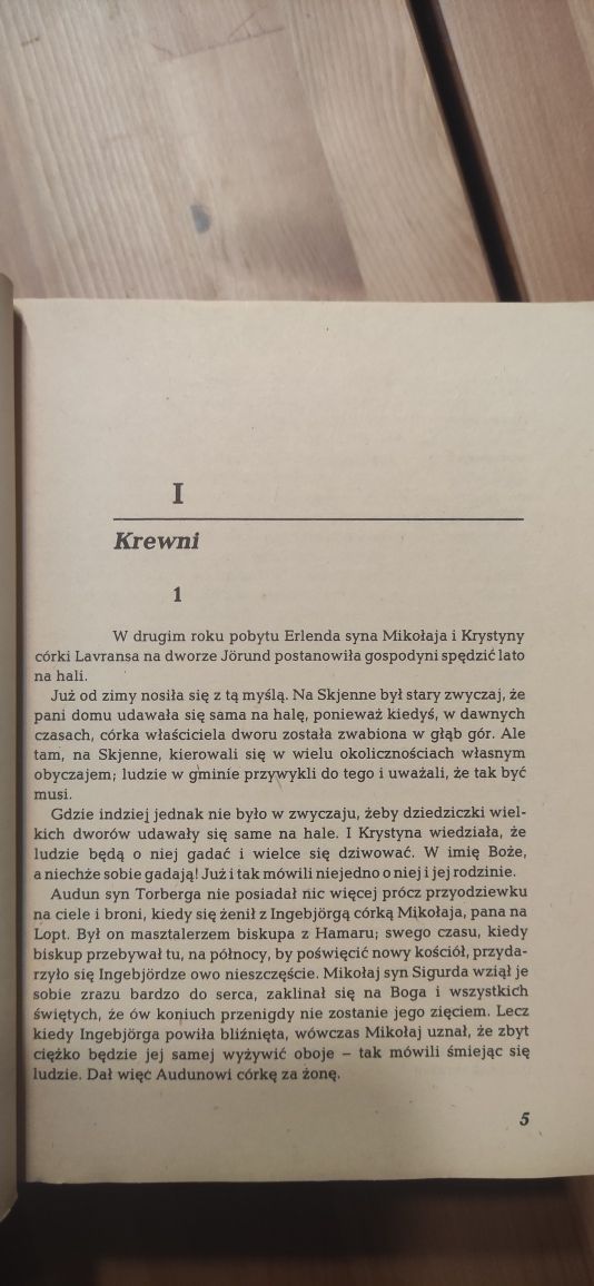 "Krystyna córka Lavransa" Sigrid Undset tomy 1-3