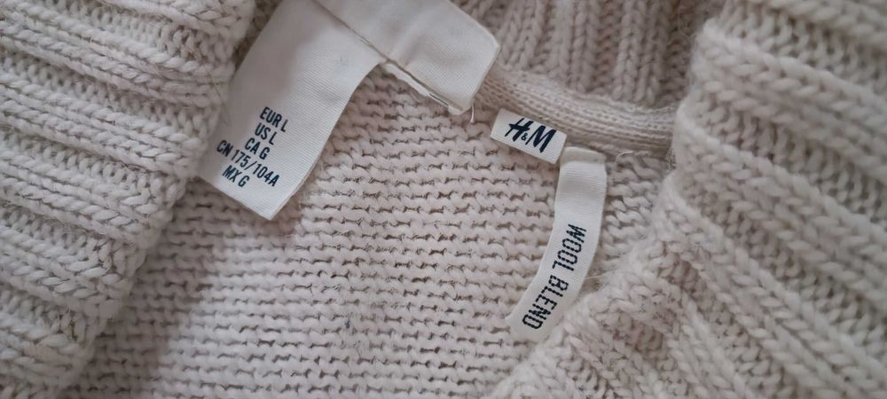 Wełniany damski sweter H&M nowy