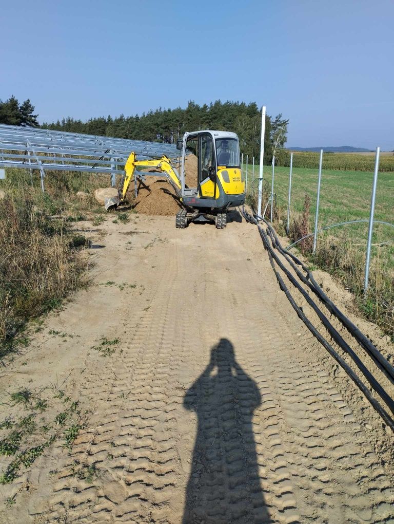 Prace ziemne, Usługi koparko-ładowarką, minikoparka, wynajem skoczka