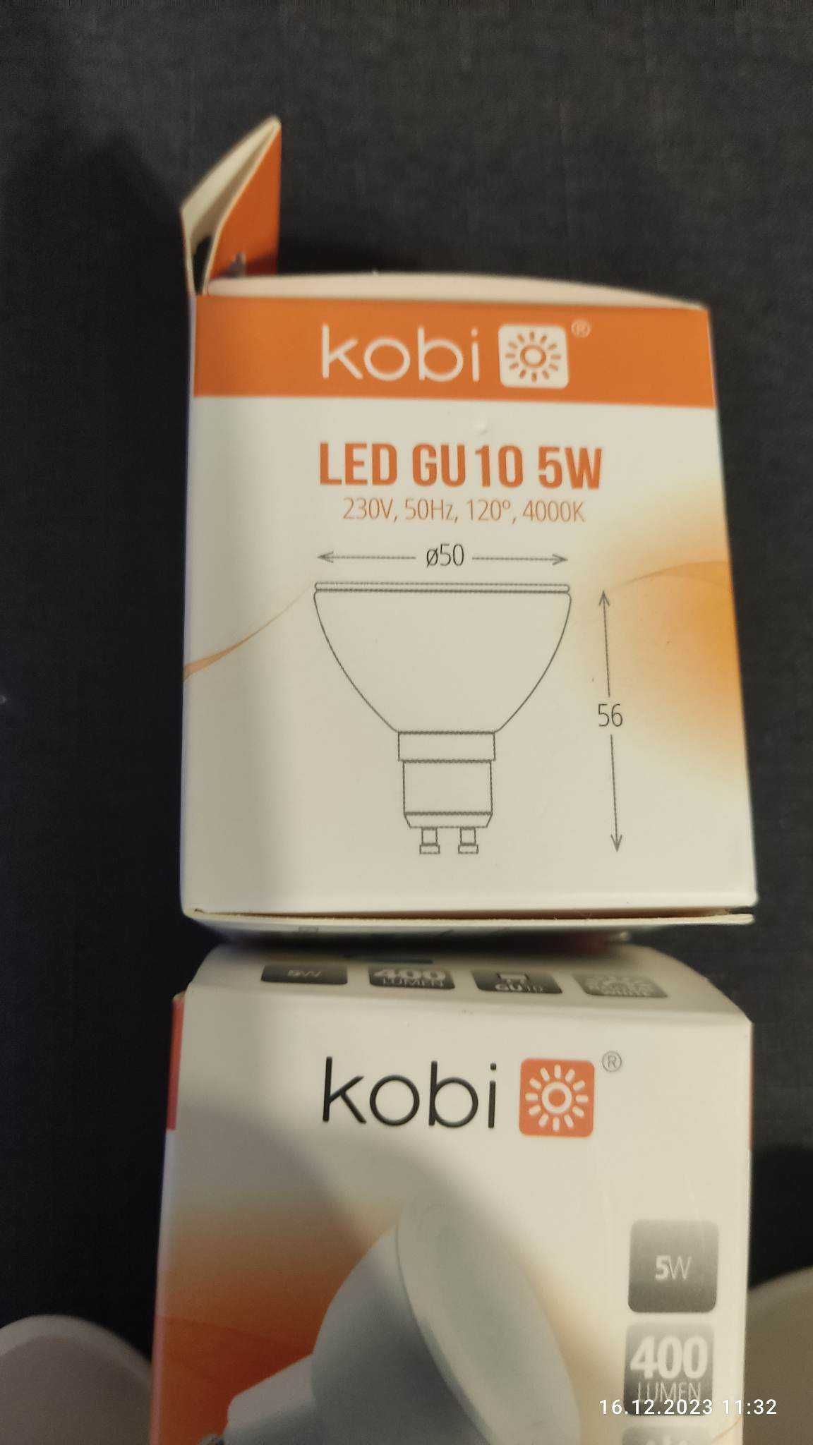 14 sztuk żarówek LED KOBI - GU10 - 5W - 400 lumen - 4000K