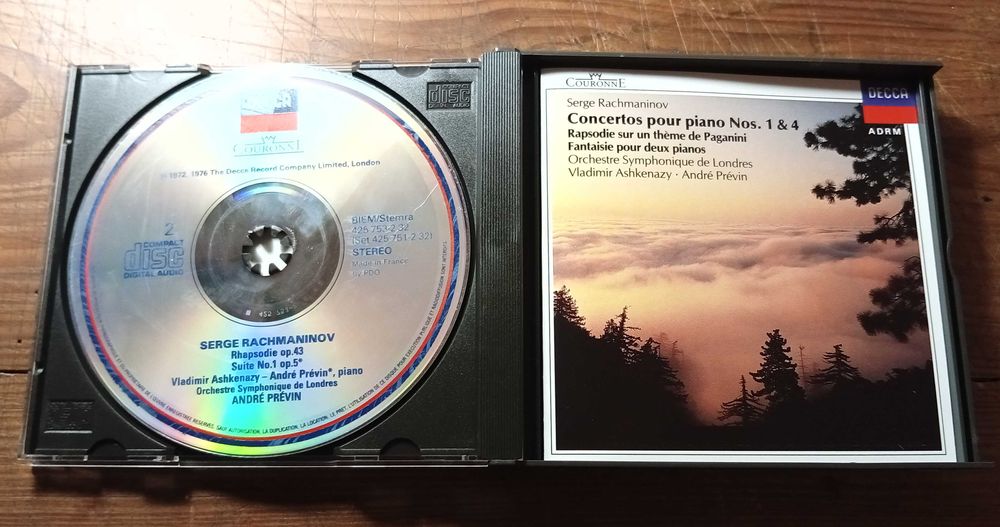 Rachmaninov - Concertos piano 1 & 4 (Ashkenazy, LSO, Prévin) Decca 2CD