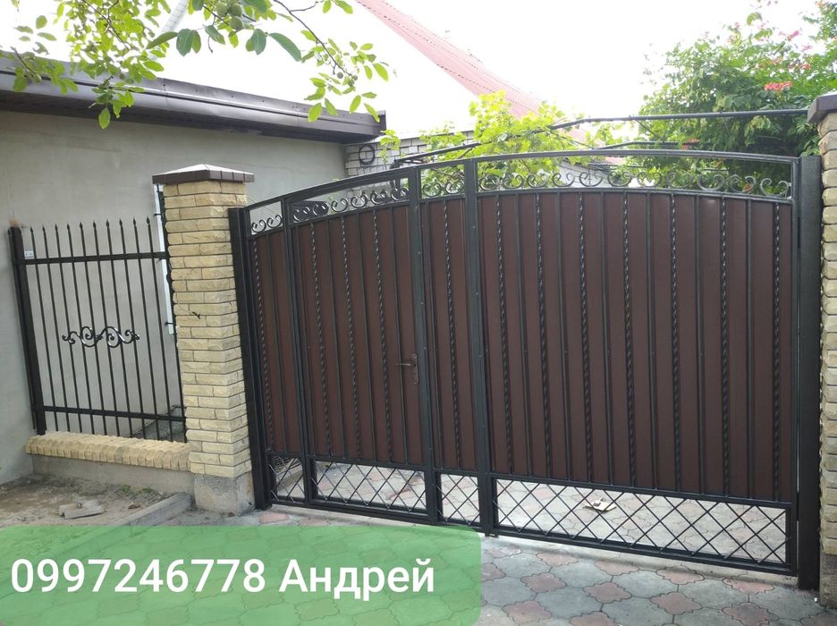 Изготовление забора из профнастила, беседка, навес, ворота и калитка