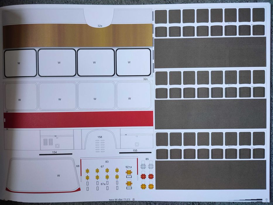 Model kartonowy Angraf 6/2017 autobus IKARUS 280