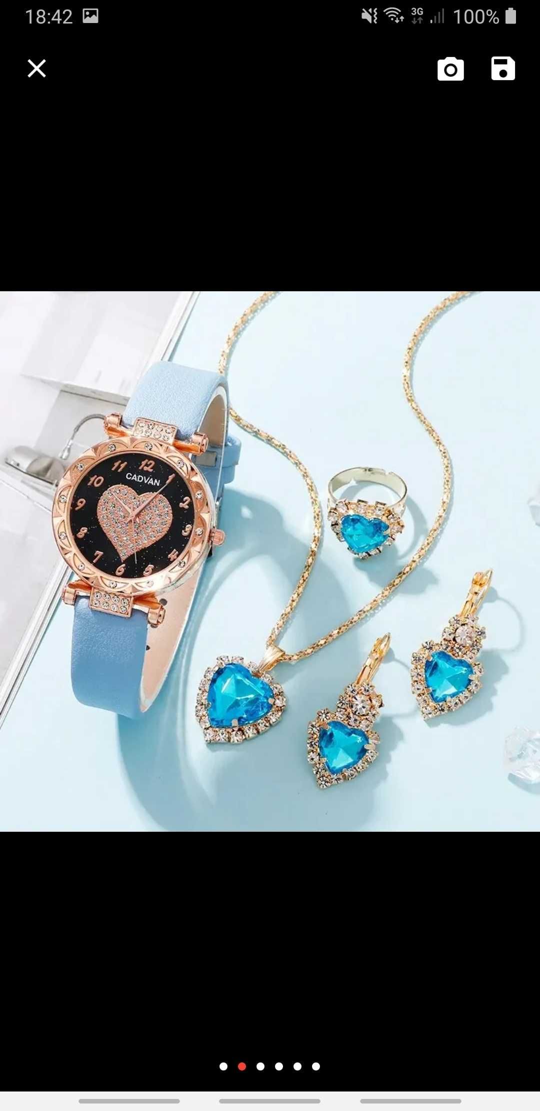 Zegarek damski + Piękny zestaw biżuterii