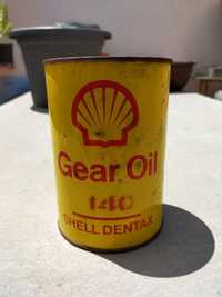 Lata vintage por abrir, gear oil Shell, para decoração