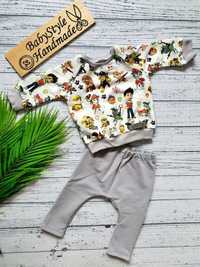 Zestaw bluza bluzka spodnie Dres HANDMADE dla chłopca PSI PATROL 500