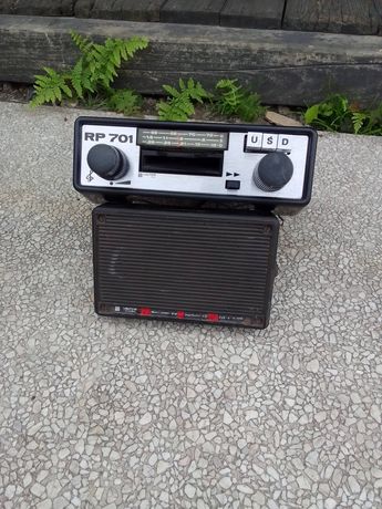 Radio samochodowe UNITRA RP 701 zestaw z głośnikiem