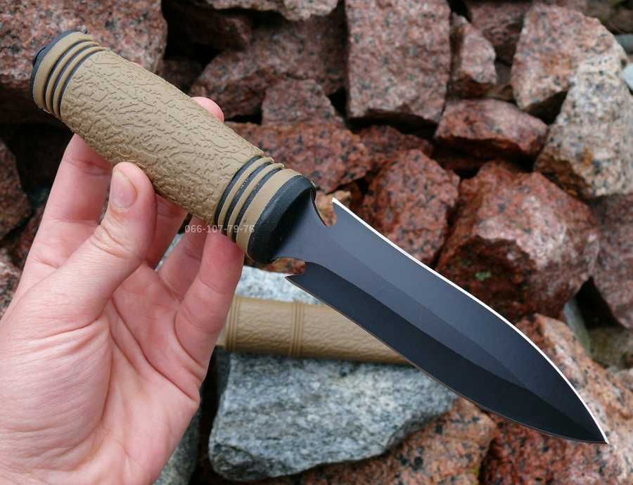 Нож армейский, тактический Кинжал Хаки со стеклобоем охотничий